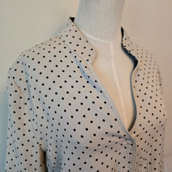 Lana Lee - Vintage Two-Piece Jacket & Skirt Set in Cream Tone, Black Polka Dots - Picture 3 of 16